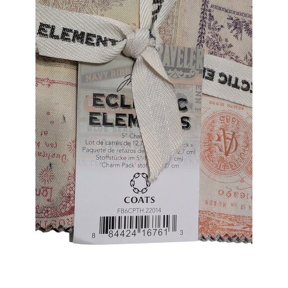 Eclectic Elements Charm Pack by Tim Holtz 5in Squares 13pcs - Picture 2 of 5
